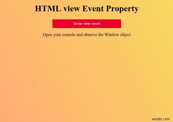HTMLビューのイベントプロパティ 