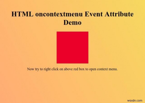 HTMLoncontextmenuイベント属性 