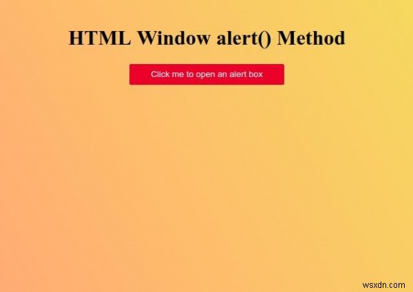 HTMLウィンドウalert（）メソッド 