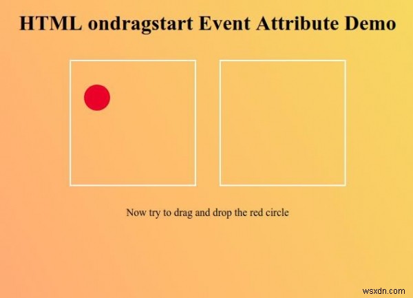 HTMLondragstartイベント属性 