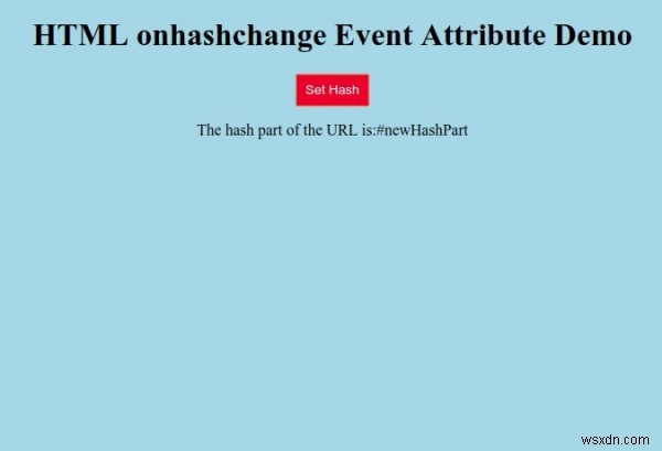 HTMLonhashchangeイベント属性 