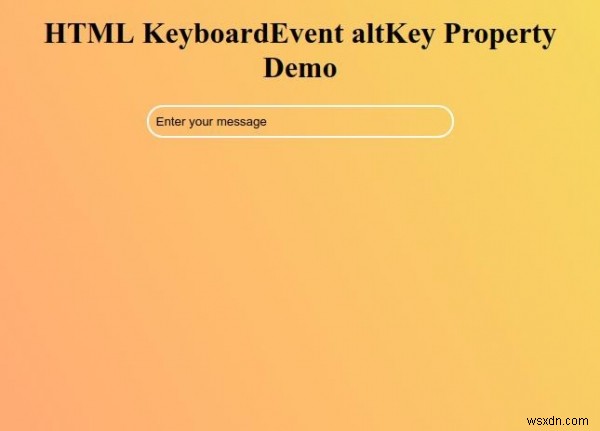 HTML DOMKeyboardEventaltKeyプロパティ 