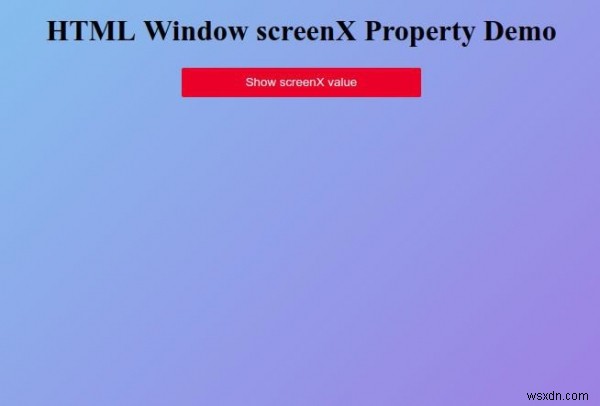 HTMLウィンドウscreenXプロパティ 