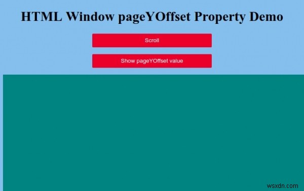 HTMLウィンドウのpageYOffsetプロパティ 
