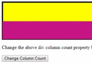 HTMLDOMスタイルのcolumnCountプロパティ 