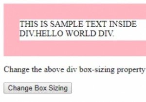 HTMLDOMスタイルboxSizingプロパティ 