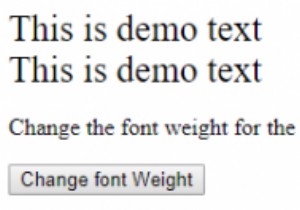 HTMLDOMスタイルのfontWeightプロパティ 