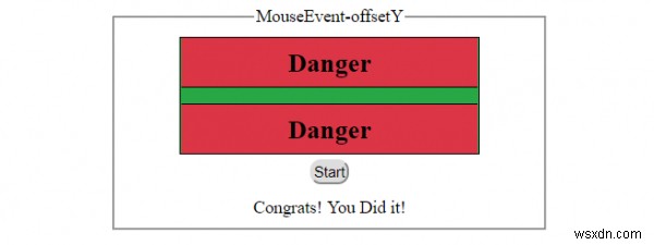 HTML DOMMouseEventoffsetYプロパティ 
