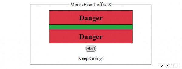 HTML DOMMouseEventoffsetXプロパティ 