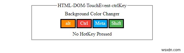 HTML DOMTouchEventctrlKeyプロパティ 