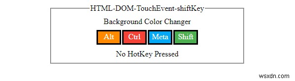 HTML DOMTouchEventshiftKeyプロパティ 