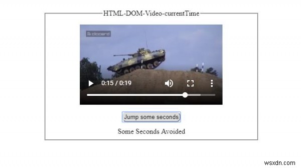 HTMLDOMビデオcurrentTimeプロパティ 