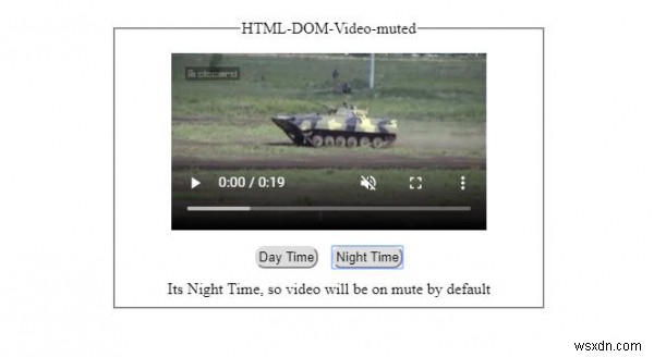 HTMLDOMビデオのミュートプロパティ 