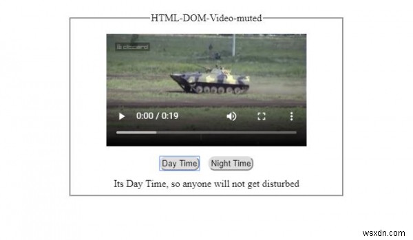 HTMLDOMビデオのミュートプロパティ 