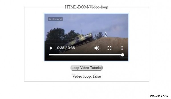 HTMLDOMビデオループプロパティ 