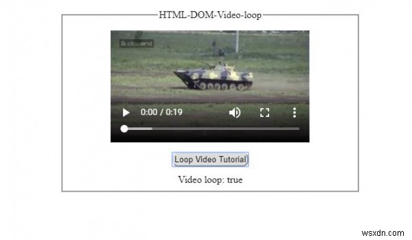 HTMLDOMビデオループプロパティ 
