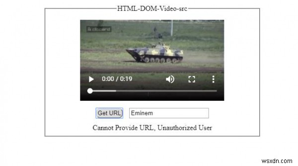 HTMLDOMビデオsrcプロパティ 