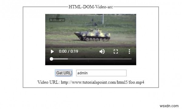 HTMLDOMビデオsrcプロパティ 
