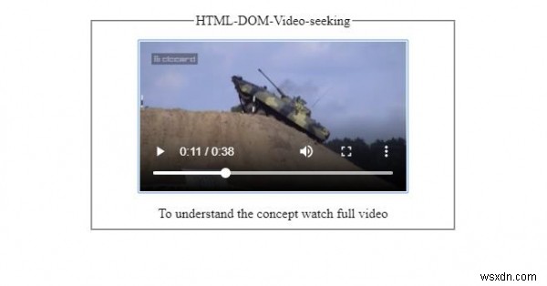 HTMLDOMビデオシークプロパティ 