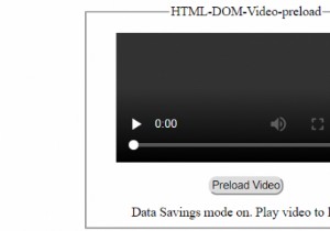 HTMLDOMビデオプリロードプロパティ 