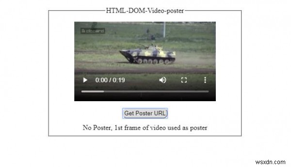 HTMLDOMビデオポスタープロパティ 