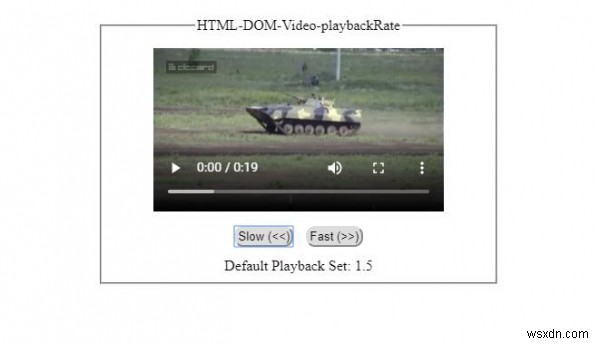 HTMLDOMビデオplaybackRateプロパティ 
