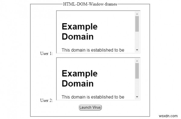 HTMLDOMウィンドウフレームプロパティ 