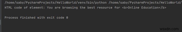 Pythonを使用してSeleniumWebDriverでWebElementのHTMLソースを取得します。 