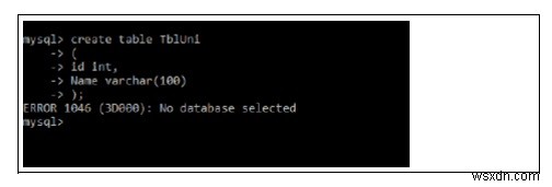 MySQLエラー-＃1046-データベースが選択されていません 