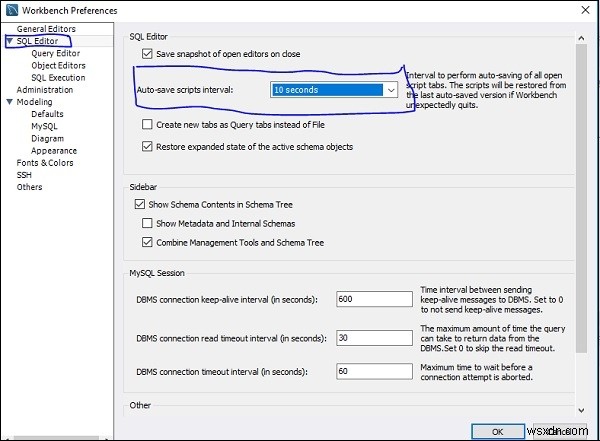 MySQL Workbenchで接続を維持するにはどうすればよいですか？ 