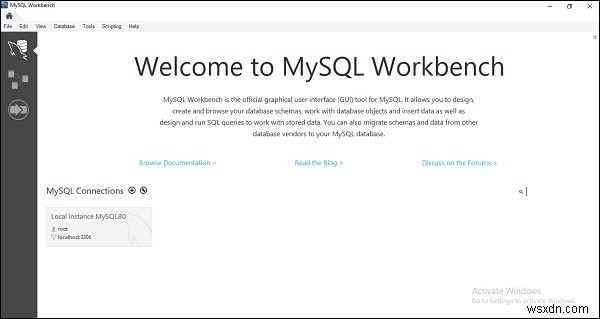 MySQL Workbenchを使用してサーバーからデータベースのERモデルを取得するにはどうすればよいですか？ 