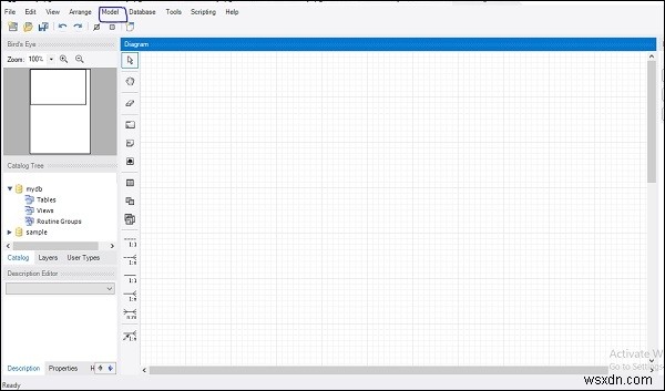 MySQL Workbenchを使用してサーバーからデータベースのERモデルを取得するにはどうすればよいですか？ 