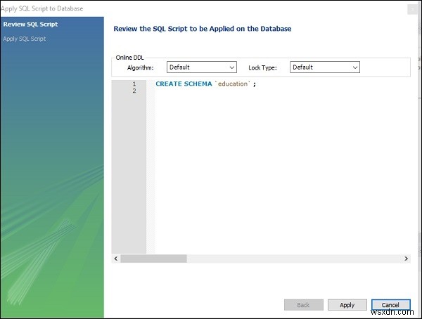 MySQL Workbenchで新しいデータベースを作成しますか？ 