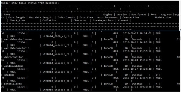 MySQLテーブルがmyISAMまたはInnoDBエンジンを使用しているかどうかを確認するにはどうすればよいですか？ 