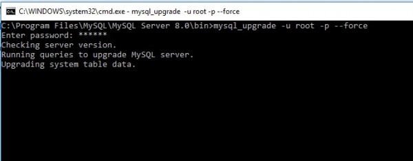コマンドラインからMySQLサーバーをアップグレードする方法は？ 