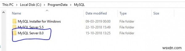 MySQLディレクトリにmy.iniが見つかりませんか？ 