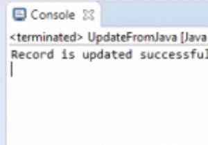 MySQLテーブルをJavaMySQLで更新します 