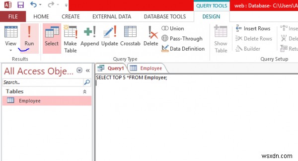 AccessデータベースでLIMITMySQL句をシミュレートするにはどうすればよいですか？ 