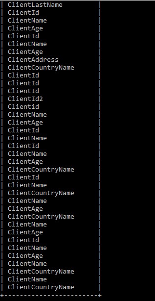 コマンドプロンプトで構造化されたMySQLSELECTを出力する 