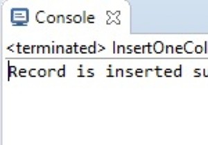 Javaを使用してMySQLテーブルに1つの列のみを挿入するにはどうすればよいですか？ 