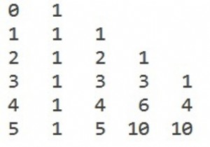 二項係数テーブルのCプログラム 