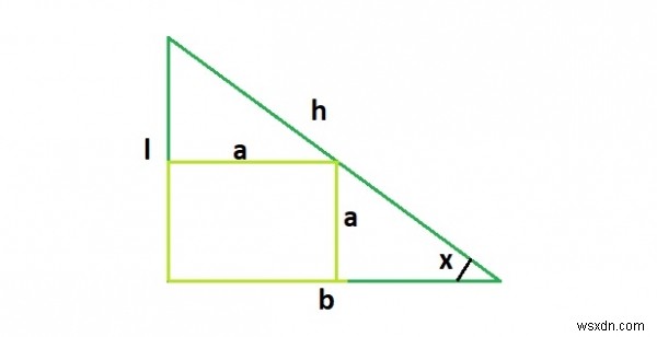 Cの直角三角形内に内接する正方形内の最大のルーローの三角形？ 