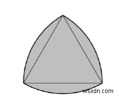 Cの半円に内接する正方形内に内接する最大のルーローの三角形？ 