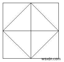 Cで中点を繰り返し結合することによって形成される正方形の面積？ 
