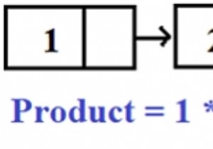 単一リンクリストのノードの積 