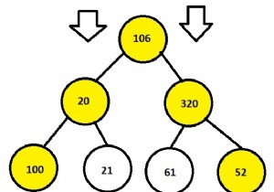 C++プログラムで二分木の左端・右端ノードを出力する方法