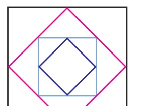 C/C++プログラムで中点を繰り返し結合してできる正方形の面積を求める方法