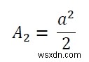Cプログラムで中点を繰り返し結合することによって形成される正方形の面積？ 