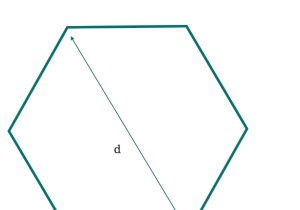 C与えられた対角線の長さの六角形の領域のプログラム？ 