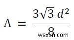 C与えられた対角線の長さの六角形の領域のプログラム？ 